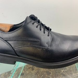 Dunham Black Leather Waterproof Lace Up Shoes 10.5
